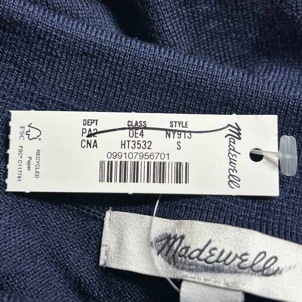 Madewell Womens Drop Shoulder Polo Merino Wool Lightweight Sweater S Small New - Picture 7 of 8